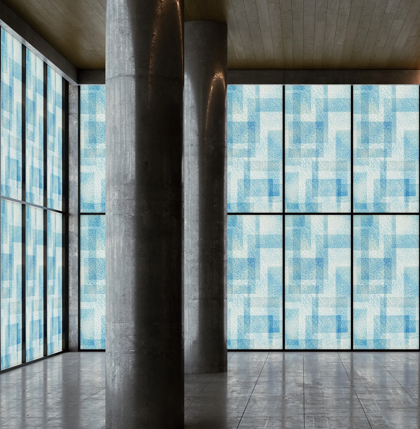 Blue patchwork
